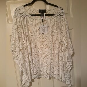Frank Lyman Design Off-White Floral Lace Blouse (without cami)